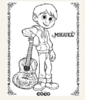 Juego de 2 hojas para colorear