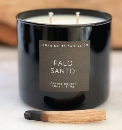 Vela M vaso Negro Chantal