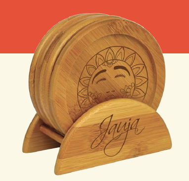 Portavasos Set Coasters Bamboo