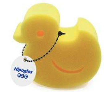 Patito de esponja con cadena